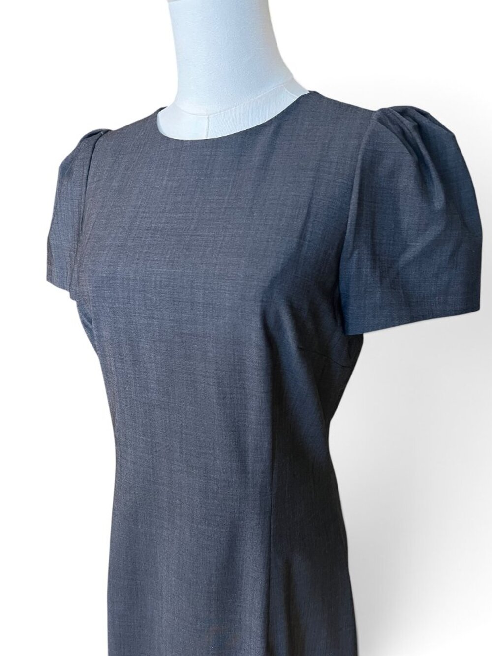 Antonio Melani Charcoal Gray Puff Sleeve Sheath Dress | Size 4